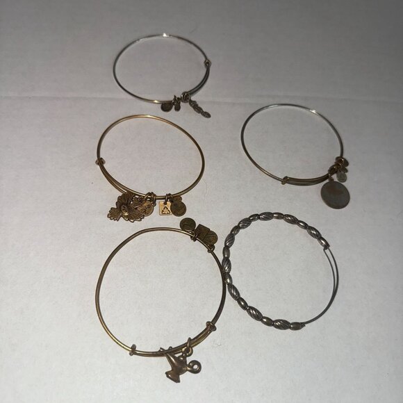 Alex and Ani Charm Bracelet Lot – Set of 5 Authentic‎ Bangles - Picture 4 of 4